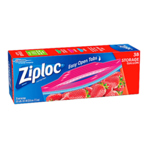 Ziploc Dble Zip Frz Galo 38 Bag